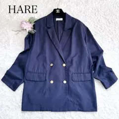 美品 HARE テーラードジャケット 金ボタン ネイビー 薄手のサムネイル