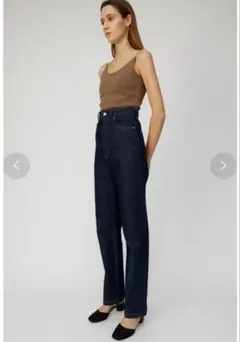MOUSSY HW STRETCH STRAIGHT ハイウエストデニム