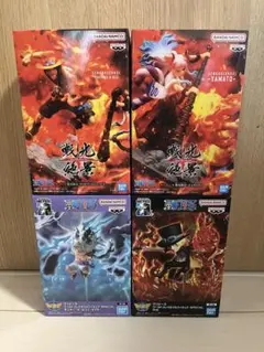 ワンピース 戦光絶景 エース ヤマト フィギュア　ワーコレ ニカ サボ　計4体