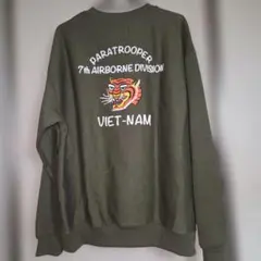 新品未使用coen ベトジャン風発泡プリントクルーネックスウェット