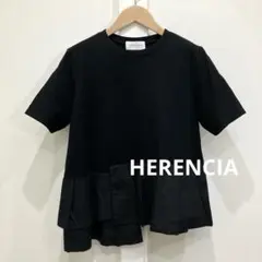 HERENCIA 異素材 ドッキング カットソー アシンメトリーTシャツ 日本製のサムネイル