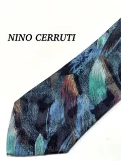 2本目半額 美品 NINO CERRUTI 抽象柄 ネクタイ シルク　ビジネス