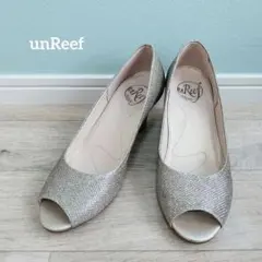 【最終値下げ】 美品 アンリーフ unReef オープントゥパンプス ラメのサムネイル
