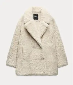 ZARAのフェイクファーコート★Sサイズ★オフホワイト色★完売