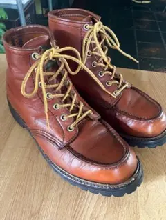 良品 80s 8EE 青タグ】ラッセルモカシン サファリ ワークブーツ レザー 