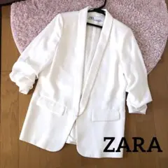 ZARA 【 ザラ 】ブレザー テーラードジャケット ホワイト サイズM