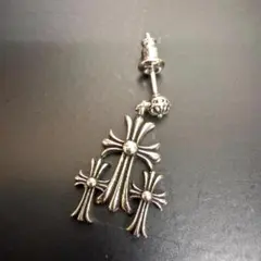 【刻印あり】クロスピアス キャッチ付シルバー925 新品