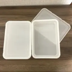 ☆保存容器☆ ホワイト プラスチック 蓋付き2個