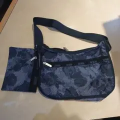 レスポートサック　ショルダーバック　ポーチ付き　花柄