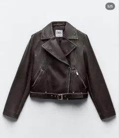 ZARA フェイクレザー ライダースジャケット Sサイズ