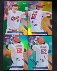 Topps Finest 히로시마 동양 잉어 4장 세트 시리얼