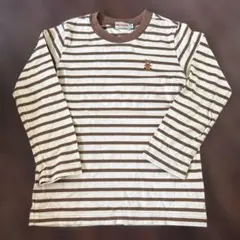 DOUBLE.B ストライプ長袖カットソー 110