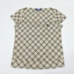 美品　バーバリー　ブルーレーベル　 ノバチェック　ホースロゴ Tシャツ　半袖