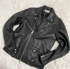 【美品】BEAUTY & YOUTH ダブルライダースジャケットシープスキン