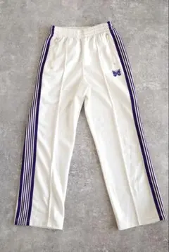 NEEDLES Track Pant ホワイト パープル - メルカリ