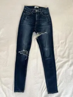 GYDA ハイウエストインナーサイスキニーデニムパンツ