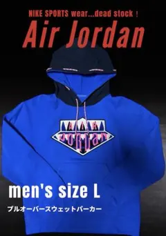 Nike Air Jordan パーカー 青黒 ナイキ廃盤品ストリート美品