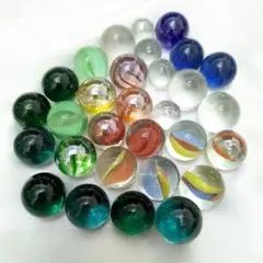 【昭和レトロ】ビー玉 まとめ売り 30個セット カラフル 約12〜15mm