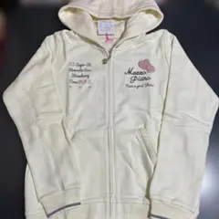 mezzo piano jrロゴ刺繍入りフルジップ裏起毛パーカー