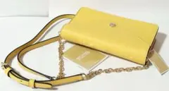 極美品　マイケルコース　ショルダーウォレット　イエロー