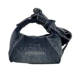 完売カラー マークジェイコブス ハンドバッグザボウデニムサックネイビーミニバッグ