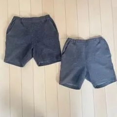 ファミリア ハーフパンツ ２枚　グレー お受験用 フォーマル
