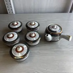 【新品未使用】九谷焼　蓋付き湯呑みと急須セット