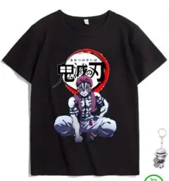 鬼滅の刃 キャラクター Tシャツ 黒(L)