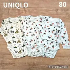 【新品含む】ユニクロ ボディスーツ ミッフィー 80 3枚セット