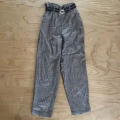 ズボン チェック柄 ベルト付き