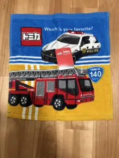 トミカ 消防車 パトカー ハンドタオル 新品のサムネイル