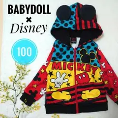 BABYDOLL✖ Disneyミッキー ジップフードジャケットパーカー 100