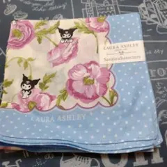 LAURA ASHLEY サンリオ クロミ KUROMI　大判ハンカチ