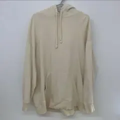 UNIQLO 無地 パーカー ベージュ Mサイズ フーディー プルオーバー