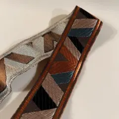 幾何学模様刺繍リボン 幅約3.5cm