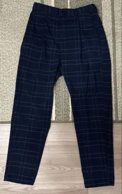 イージーパンツ ネイビー チェック