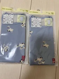 新品未開封！UNIQLO ボディスーツ長袖　70 JOYprint 2枚セット