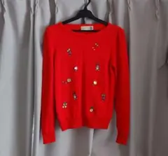 franche lippee　フランシュリッペ　フルーツ刺繍　ニットセーター