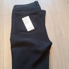 無印良品 MUJI 裏フリースレギンスパンツ XL 黒 あったか素材