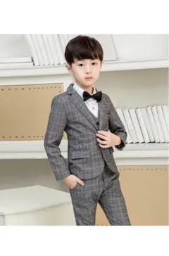フォーマルスーツ 8点セット チェック柄 160cm
