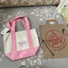 TRADER JOE'S ミニパステルキャンバストートバッグ