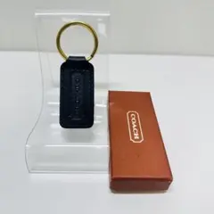 り*さ様 【未使用品】COACH ブラック レザー キーホルダー