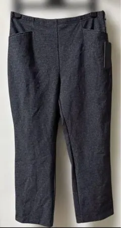 ＜股下72ｃｍ＞ピーツー 吸湿発熱・吸放湿　裏起毛 プリントストレートパンツ　S