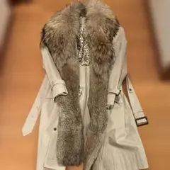 BEAUTY&YOUTH ファー付きトレンチコート M