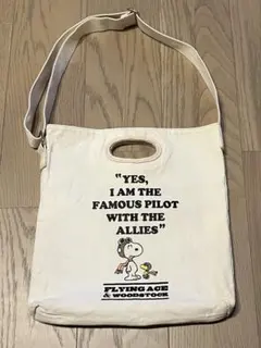 スヌーピー ショルダーバッグ キャンバス生地