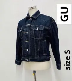 GU⭐︎春夏の羽織に⭐︎収納豊富⭐︎合わせやすいデニムジャケットS【中古】C62