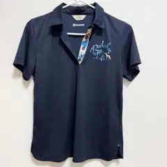 アダバット トップスadabat ネイビー ポロシャツ 通気性