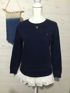 ★ポロラルフローレン★ポニー 刺繍 ネイビー トレーナー スウェット