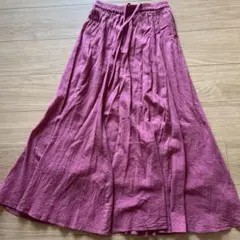 SELKEYS /M/ピンク フレアスカート ウエストゴム ／綿100%