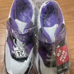 24cm パープル/ホワイト スニーカー瞬足